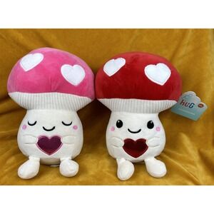 Set Of 2 Hug Me Magnetic Love  Valentine Gift Mushroom‎ Squish Plush